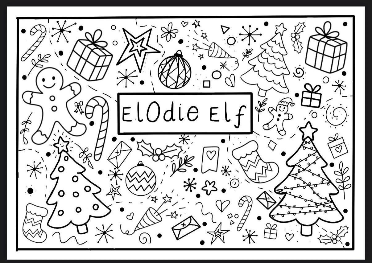 Festive colouring in sheet.