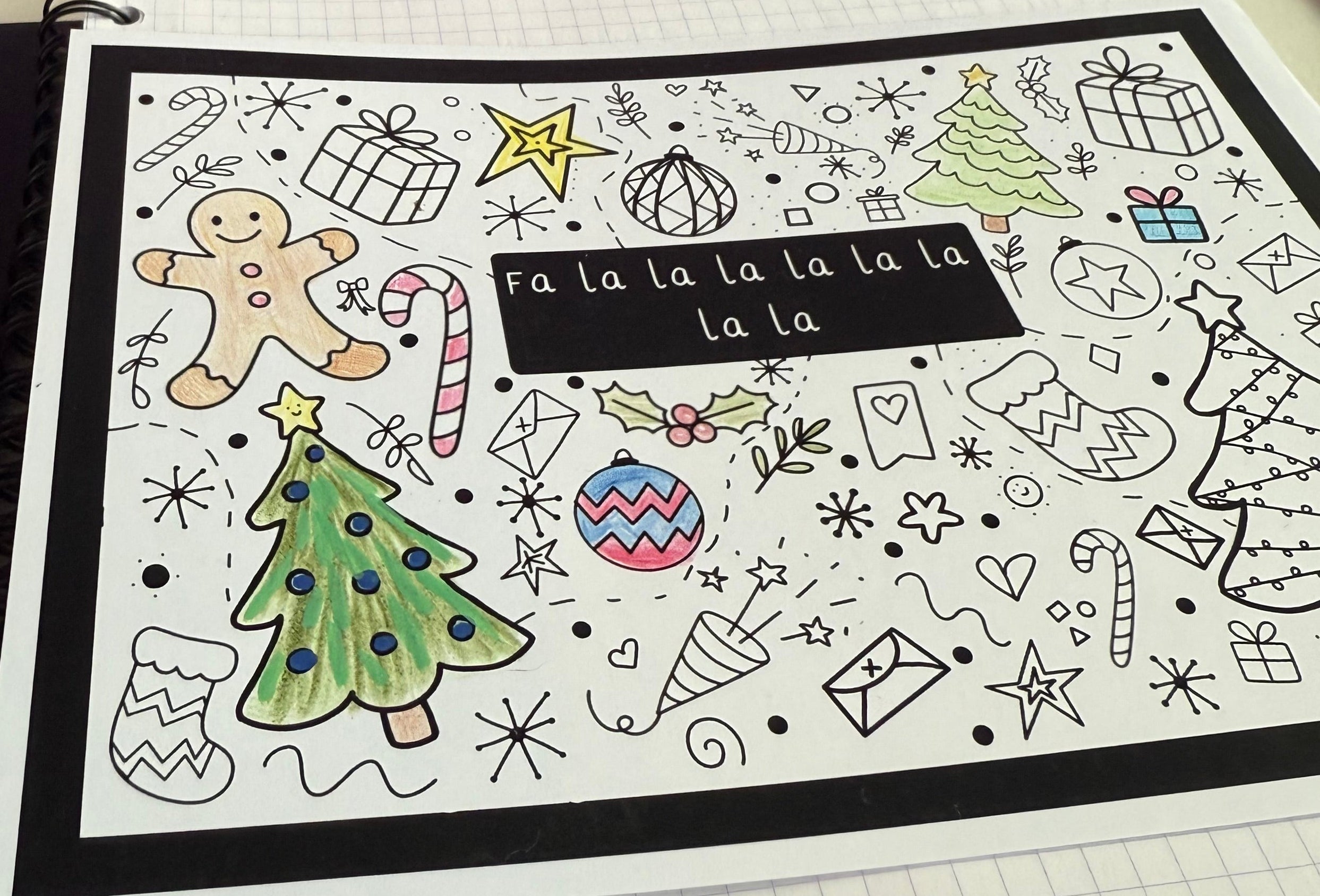 Set of 6 x A5 colour in Christmas postcards.